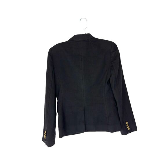 J.Crew Black Wool Blend Preppy Office Work Academia Schoolboy Blazer Size 2 - Picture 8 of 11